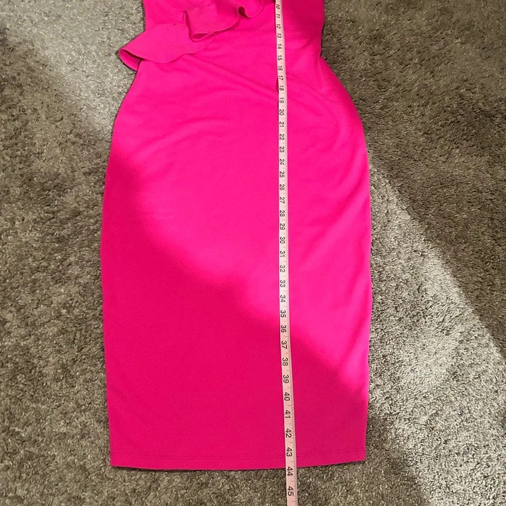 Susana Monaco Hot Pink One-Shoulder Dress - Picture 7 of 13